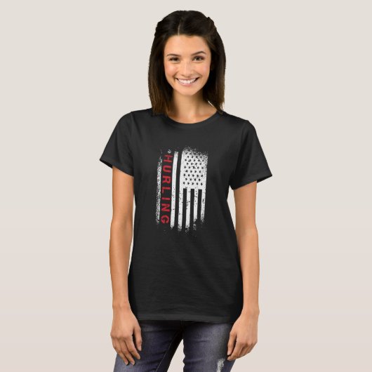 Hurling American Flag T-shirt (Voorkant volledig)