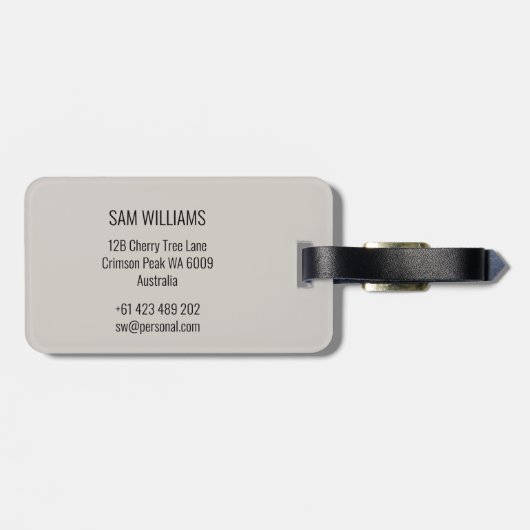 Hurling Bagagelabel (Achterkant horizontaal)