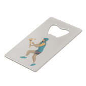 Hurling Creditkaart Flessenopener (Voorkant Gekanteld)