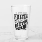Hurling Hustle Hit & Never Quit, GAA Gaelic Games Glas (Achterkant)