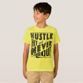 Hurling Hustle Hit & Never Quit, GAA Gaelic Games T-shirt (Voorkant volledig)