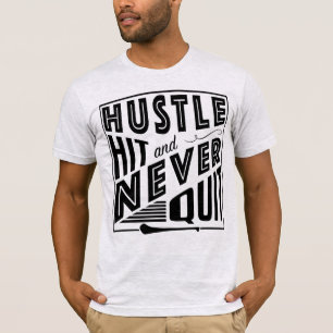 Hurling Hustle Hit & Never Quit, GAA Gaelic Games T-shirt