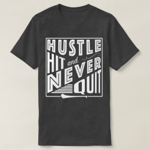 Hurling Hustle Hit & Nooit Opgeven, GAA Gaelic Gam T-shirt