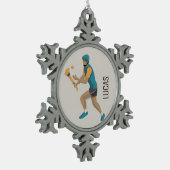 Hurling Tin Sneeuwvlok Ornament (Links)
