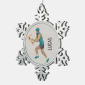 Hurling Tin Sneeuwvlok Ornament (Rechts)