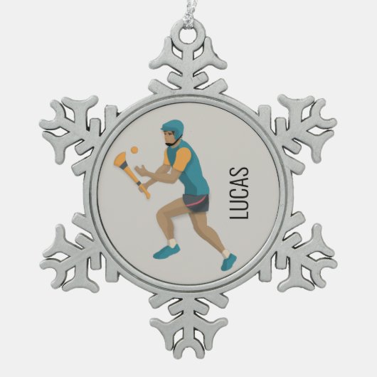 Hurling Tin Sneeuwvlok Ornament (Voorkant)