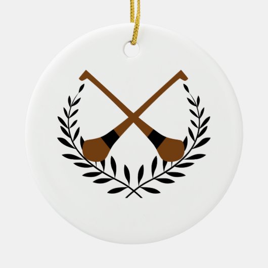Hurling Wreath Keramisch Ornament (Voorkant)