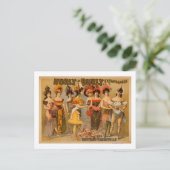 Hurly-Burly Extravaganza en Refined Vaudeville Briefkaart (Staand voorkant)
