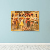 Hurly-Burly Extravaganza en Refined Vaudeville Canvas Afdruk (Insitu (Houten vloer))