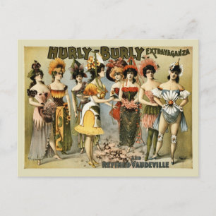 Hurly-Burly Extravaganza en vaudeville  Briefkaart