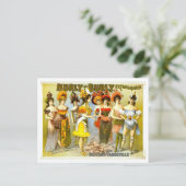 Hurly-Burly Vaudeville advertentie Briefkaart (Staand voorkant)