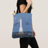 Huron Harbor Light over de hele tote bag (Dichtbij)