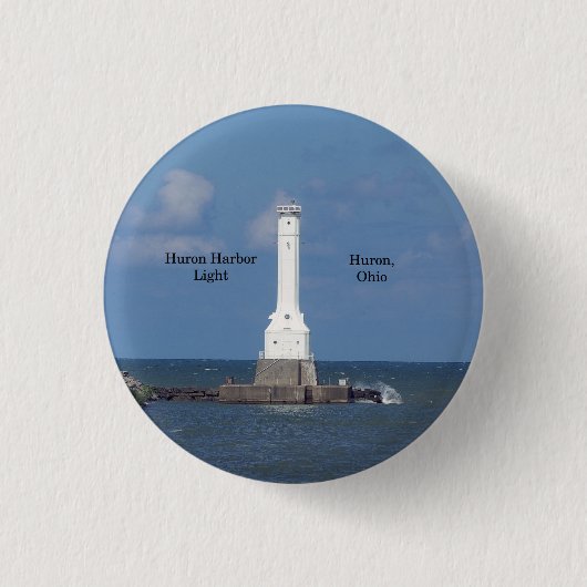 Huron Harbour Light-toets Ronde Button 3,2 Cm (Voorkant)