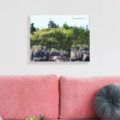 Huron Island Lighthouse breedhoek canvasprint Canvas Afdruk (Insitu (Woonkamer))