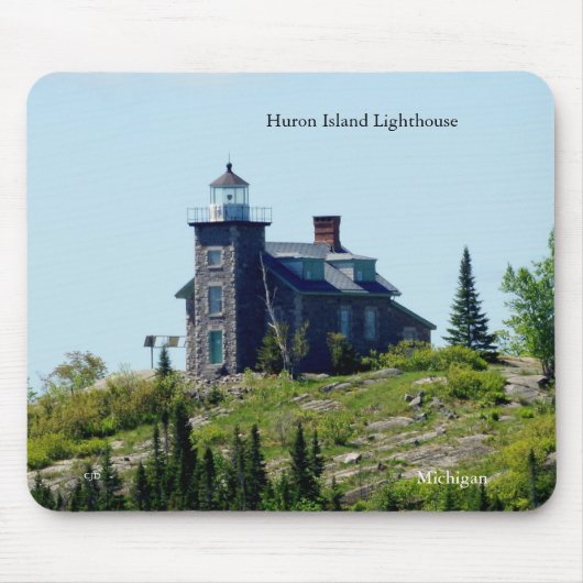Huron Island Lighthouse mousepad Muismat (Voorkant)
