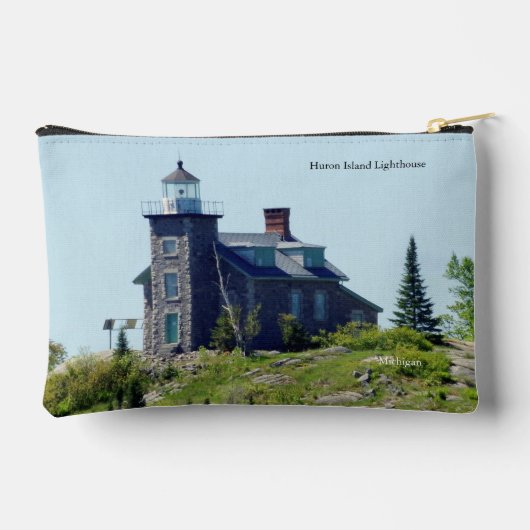 Huron Island Lighthouse ritssluiting tas (Achterkant)