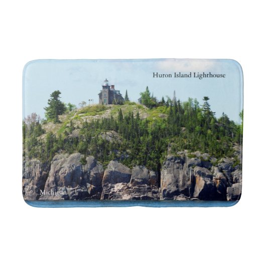 Huron Island Lighthouse wide angle bathmat Badmat (Voorkant)