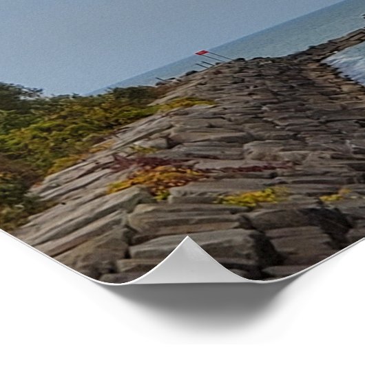 Huron Lighthouse in Huron, Ohio op een Poster (Hoek)