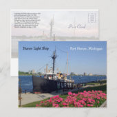 Huron Lightship-kaart Briefkaart (Voorkant / Achterkant)