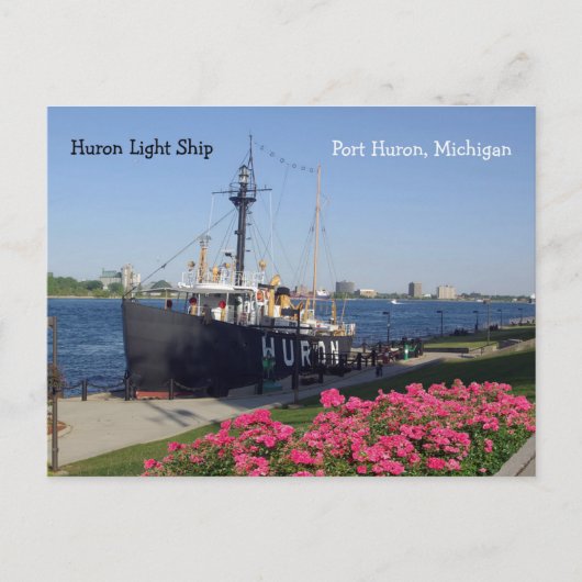 Huron Lightship-kaart Briefkaart (Voorkant)