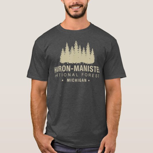 Huron Manis National Forest Michigan T-shirt (Voorkant)