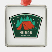 Huron National Forest Camping Metalen Ornament (Voorkant)