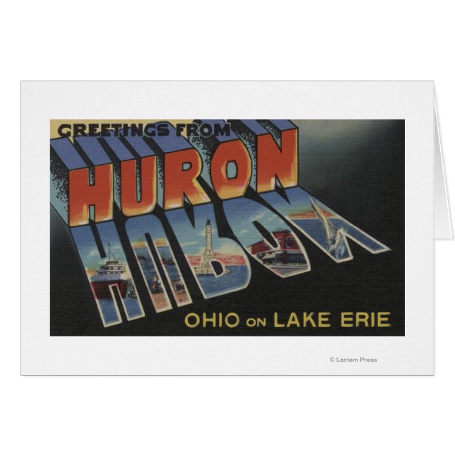 Huron, Ohio - Lake Erie - grote lettertjes (Voorkant Horizontaal)