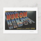 Huron, Ohio - Lake Erie - grote lettertjes Briefkaart (Voorkant)