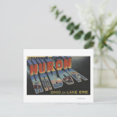 Huron, Ohio - Lake Erie - grote lettertjes Briefkaart (Staand voorkant)