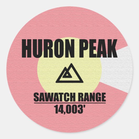 Huron Peak Ronde Sticker (Voorkant)