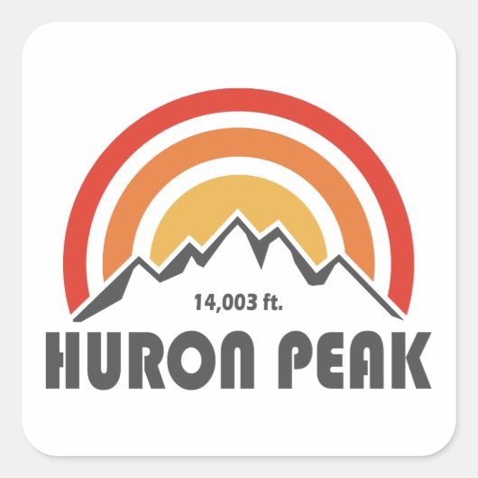 Huron Peak Vierkante Sticker (Voorkant)