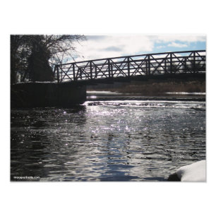 Huron River Bridge Foto Afdruk