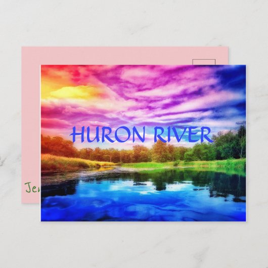 HURON RIVER RAINBOW BRIEFKAART (Voorkant / Achterkant)