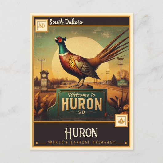 Huron, South Dakota |  Briefkaart (Voorkant)
