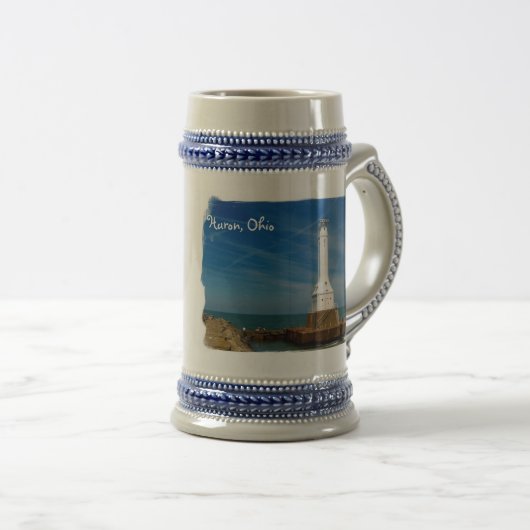 Huron vuurtoren bier bierpul (Voorkant rechts)
