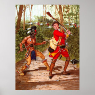 Huron Warrior (indiaans-Indiaans) Poster