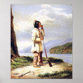 Huron-Wendat Hunter Calling a Moose Poster (Voorkant)