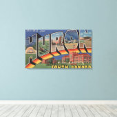 Huron, Zuid Dakota - Grote lettertjes Canvas Afdruk (Insitu (Houten vloer))