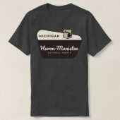 HuronManistee National Forest Michigan welkomstbor T-shirt (Design voorkant)