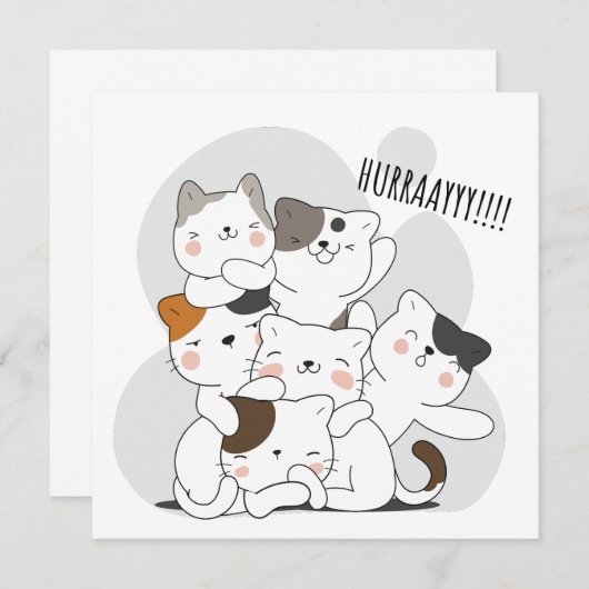 HURRAAYY KAART (Voorkant / Achterkant)