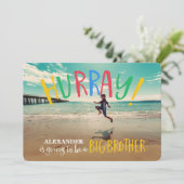 Hurray! | Aankondiging van een grote broeder foto  (Staand voorkant)