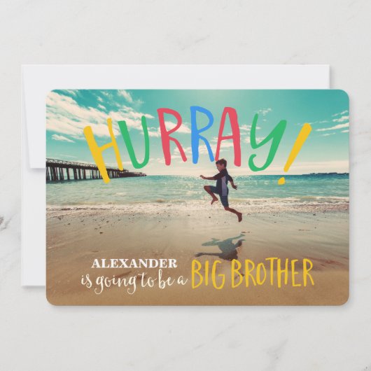 Hurray! | Aankondiging van een grote broeder foto  (Voorkant)