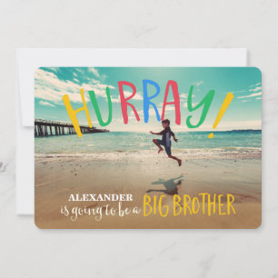 Hurray!   Aankondiging van een grote broeder foto