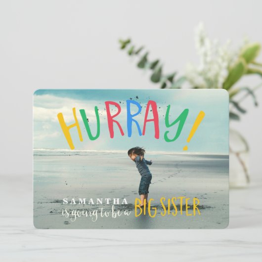 Hurray! | Aankondiging van grote zuster Foto's (Staand voorkant)