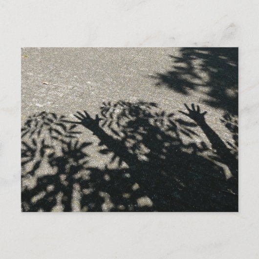 Hurray Shadow Handen & Leaves Close Up DIY Briefka Briefkaart (Voorkant)