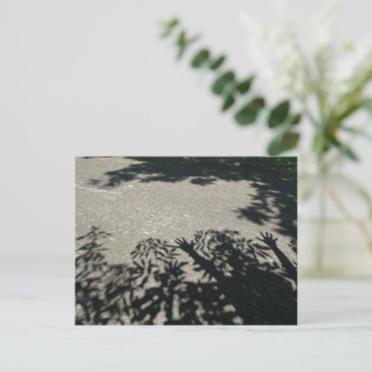 HURRAY Shadow Hands & Leaves DIY Briefkaart (Staand voorkant)