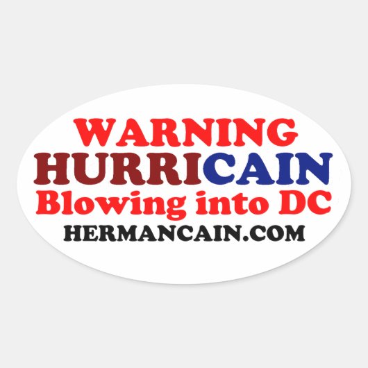 Hurricain ovaal ovale sticker (Voorkant)
