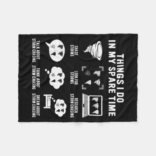 Hurricane Chasing Chaser Tornado Hunter Meteorolog Fleece Deken (Voorkant (Horizontaal))