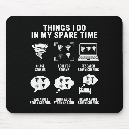 Hurricane Chasing Chaser Tornado Hunter Meteorolog Muismat (Voorkant)