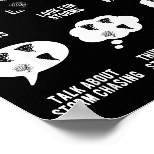 Hurricane Chasing Chaser Tornado Hunter Meteorolog Poster (Hoek)